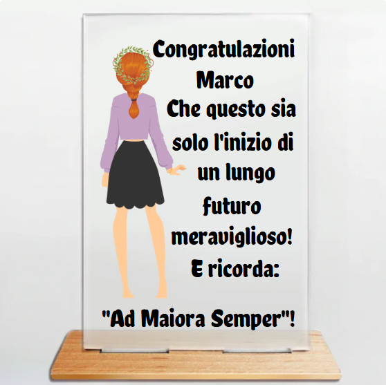 Quadretto Targhetta in Plexiglass Personalizzato 