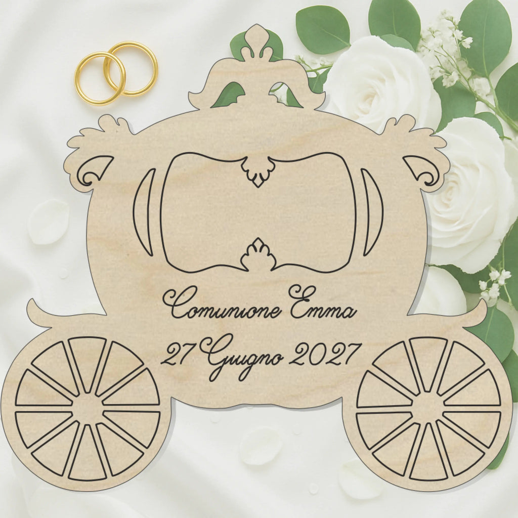 Segnaposto Carrozza tema fiaba 