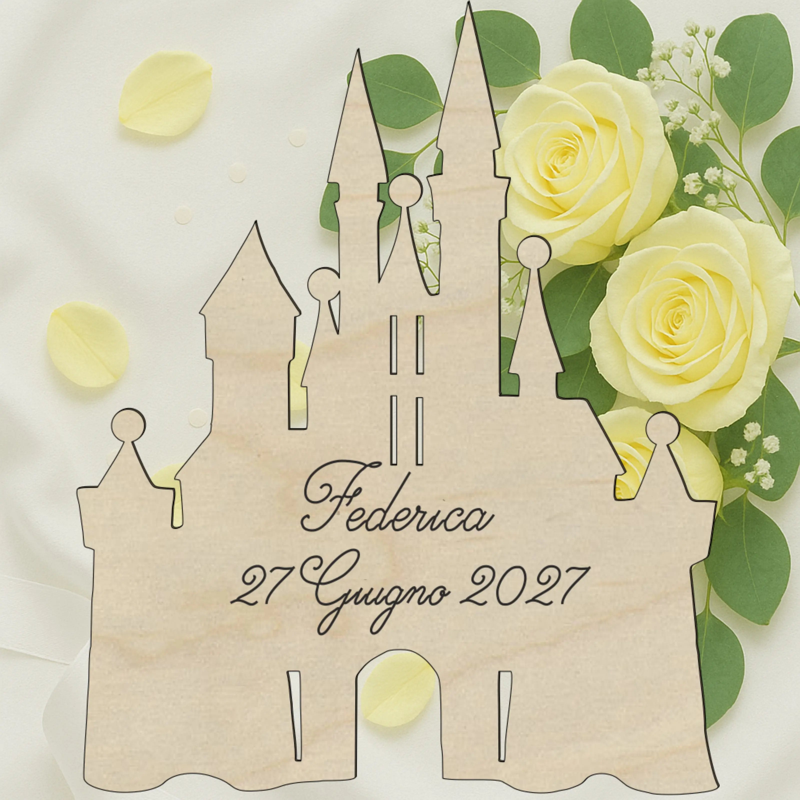 Segnaposto Castello tema fiaba 