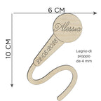 Segnaposto a tema musicale a forma di microfono 