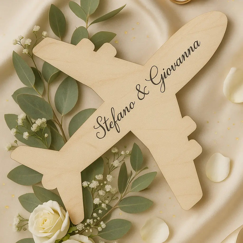 Segnaposto aereo legno 