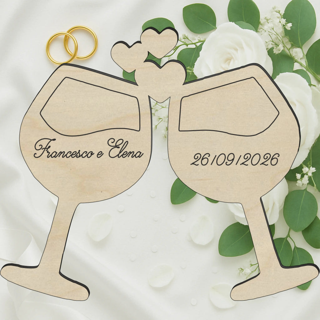 Segnaposto calici tema vino 