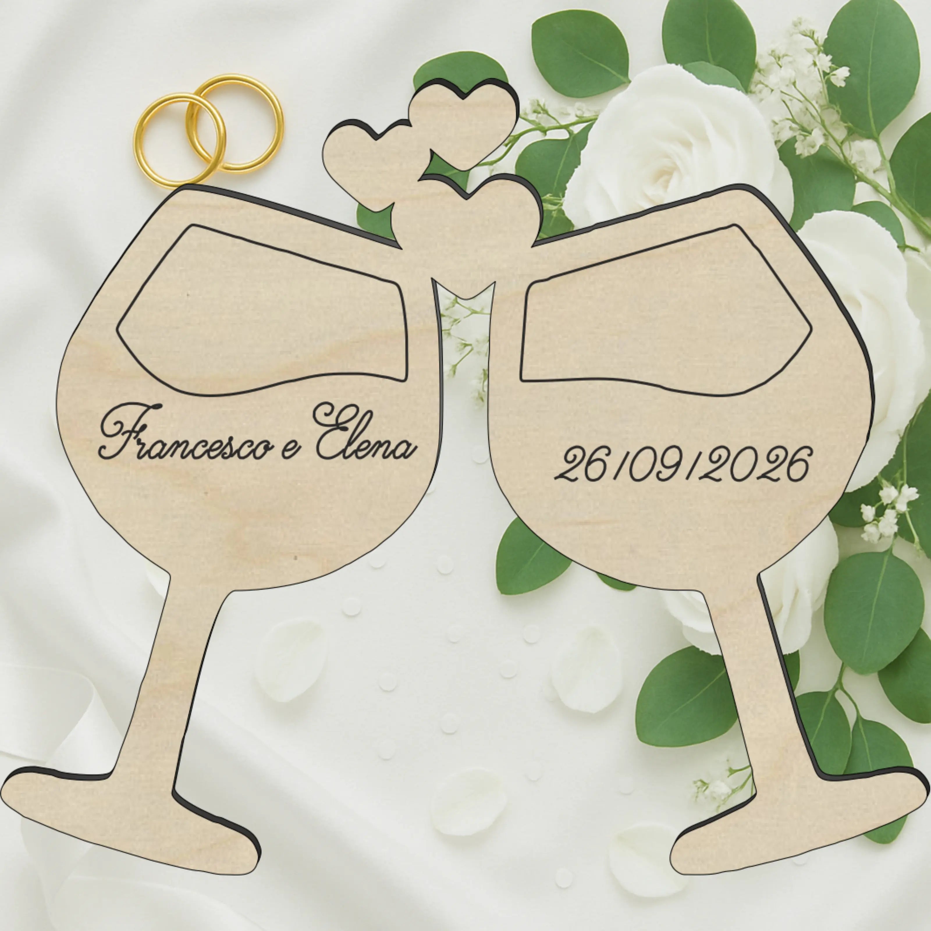 Segnaposto calici tema vino 