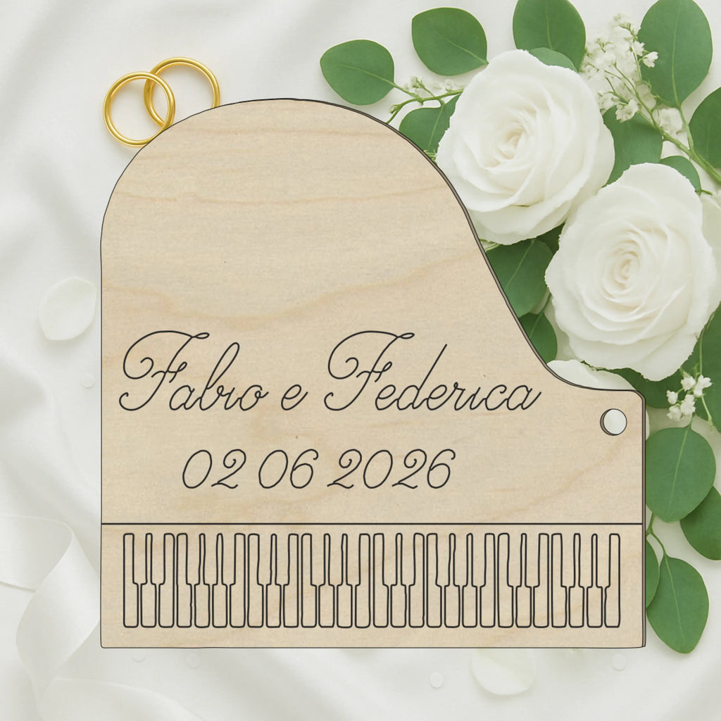 Segnaposto pianoforte tema musica 