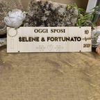 Targa Auto matrimonio personalizzata Idea's Cottage