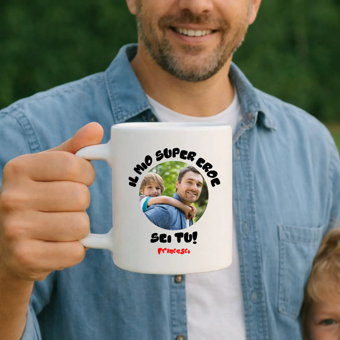 Tazza Personalizzata con foto e dedica, regalo per il papà, padre, genitori, festa del papà 19 marzo 