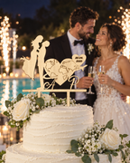 Cake topper sposi tema viaggio 