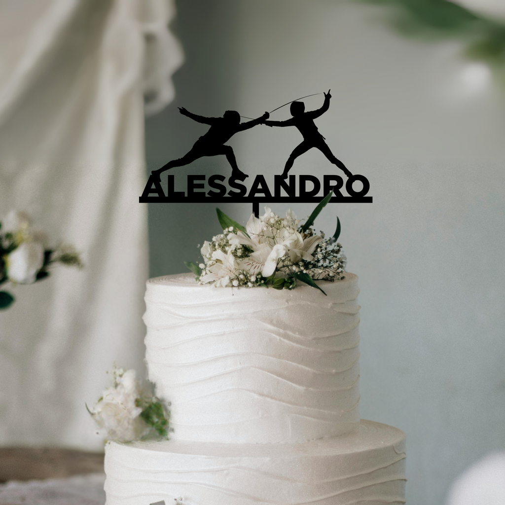 cake topper scherma Idea's Cottage di Brunetti Marco