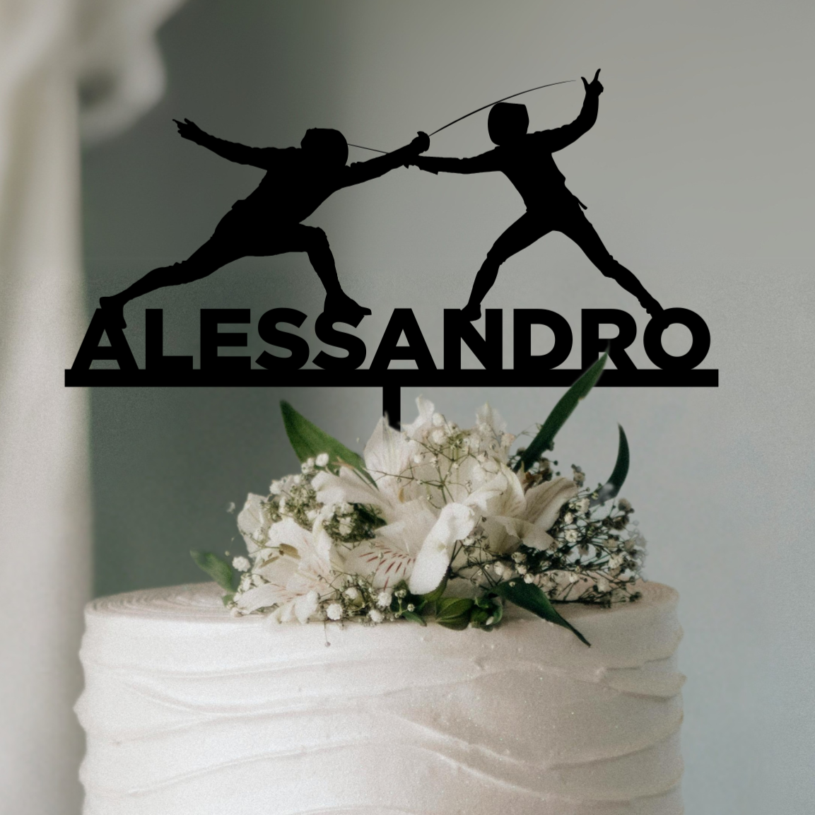 cake topper scherma Idea's Cottage di Brunetti Marco