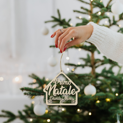 Casetta Addobbo natalizio di COPPIA per le decorazioni dell' albero Natale Idea's Cottage