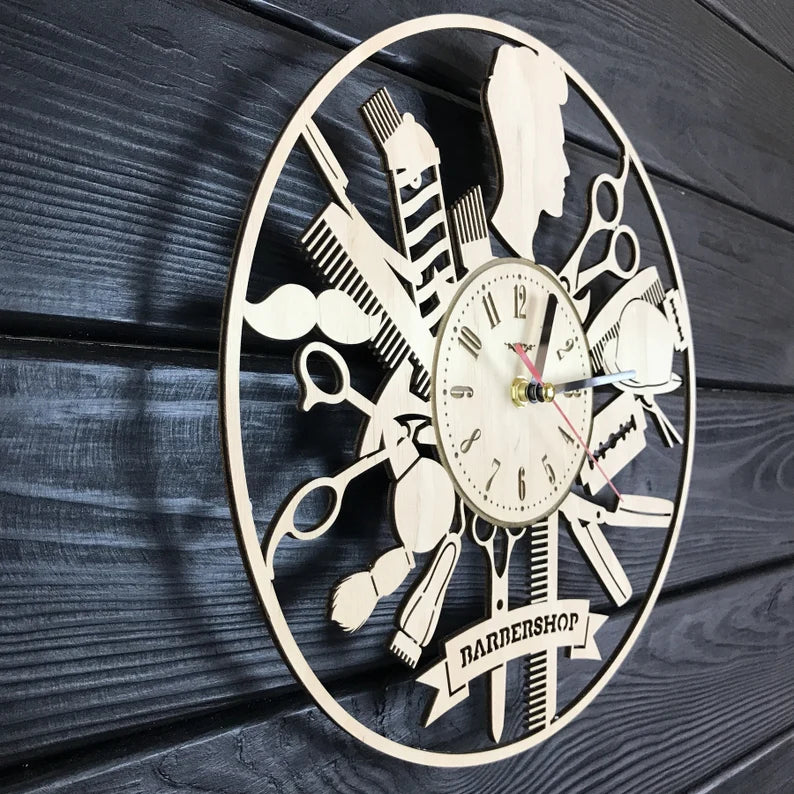 Orologio da parete Barber Shop Idea's Cottage