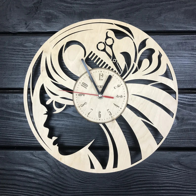 Orologio da parete Parrucchiere Idea's Cottage