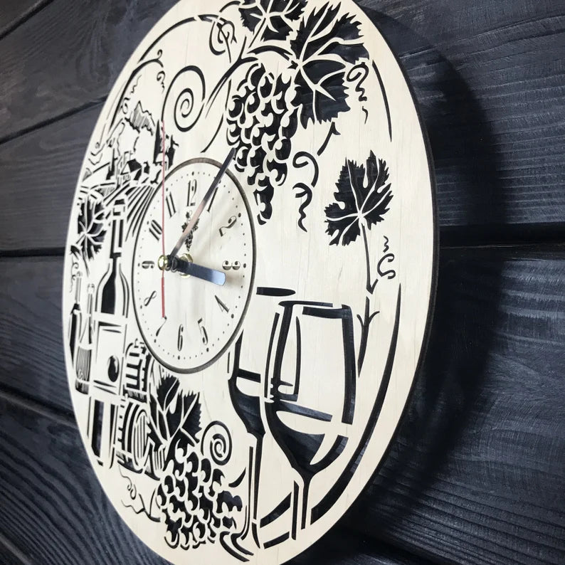 Orologio da parete Tema vino Idea's Cottage