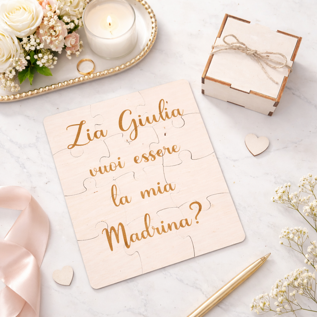 Puzzle vuoi essere la mia Madrina personalizzabile 