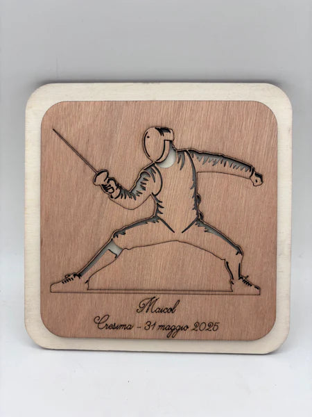 Bomboniera sottopentola tema scherma Idea's Cottage