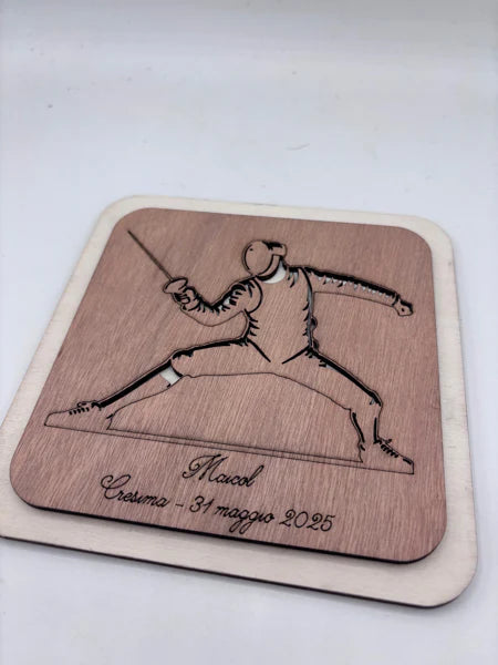 Bomboniera sottopentola tema scherma Idea's Cottage