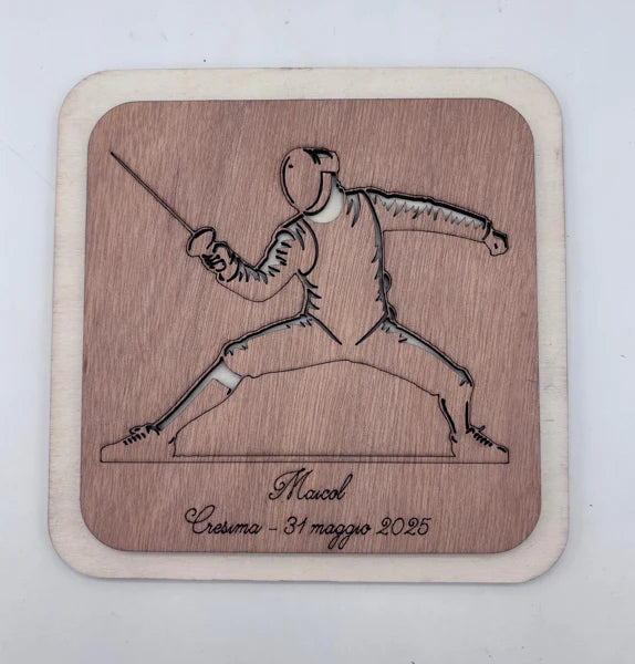 Bomboniera sottopentola tema scherma Idea's Cottage