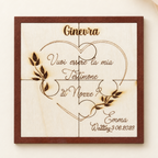 Targa Puzzle Testimone con messaggio personalizzabile 