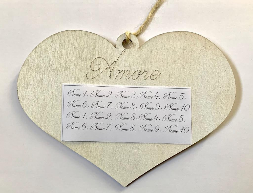 Tableau mariage cuore