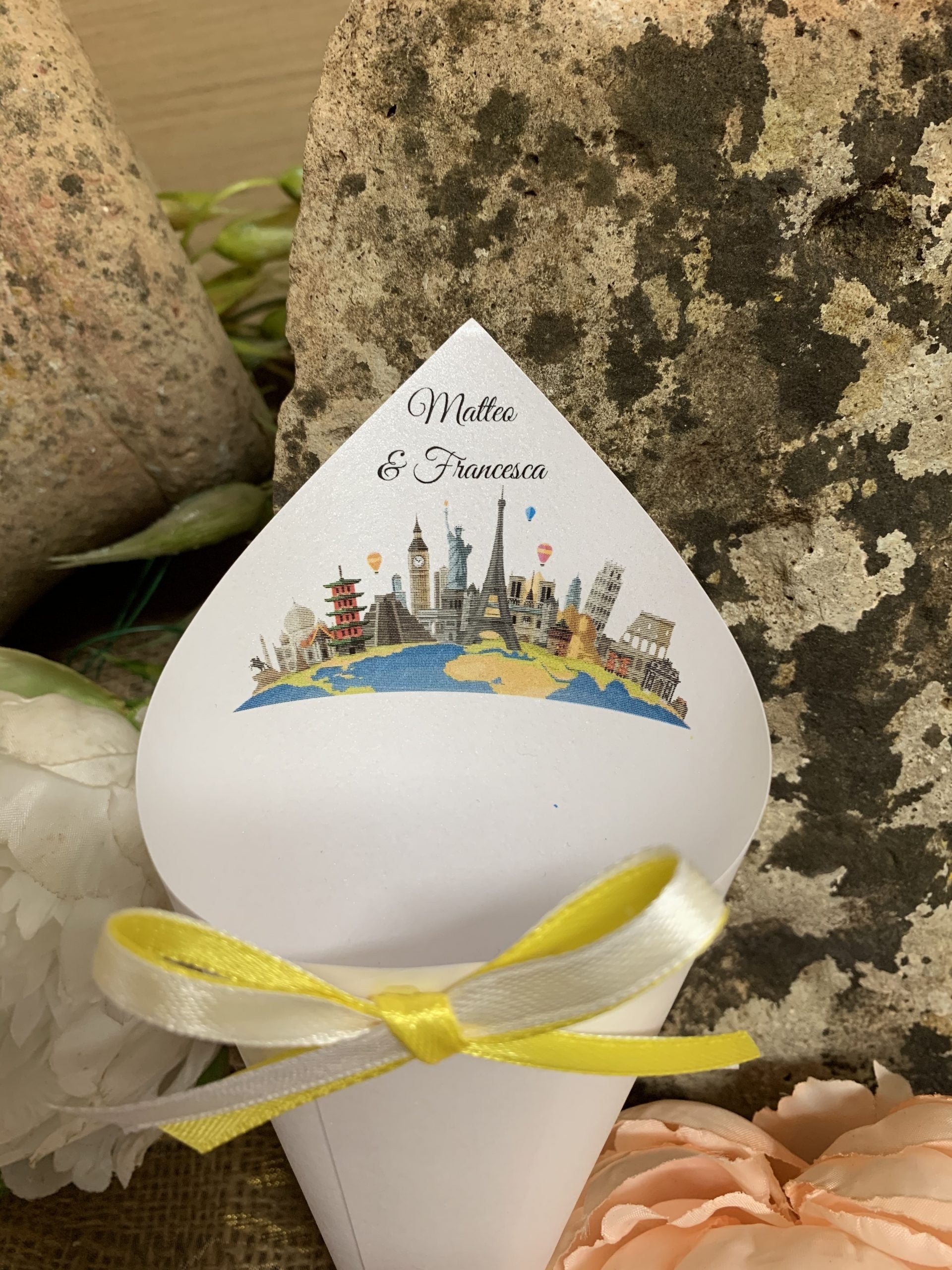 Cono Portariso personalizzato Mondo Tema Viaggio 3