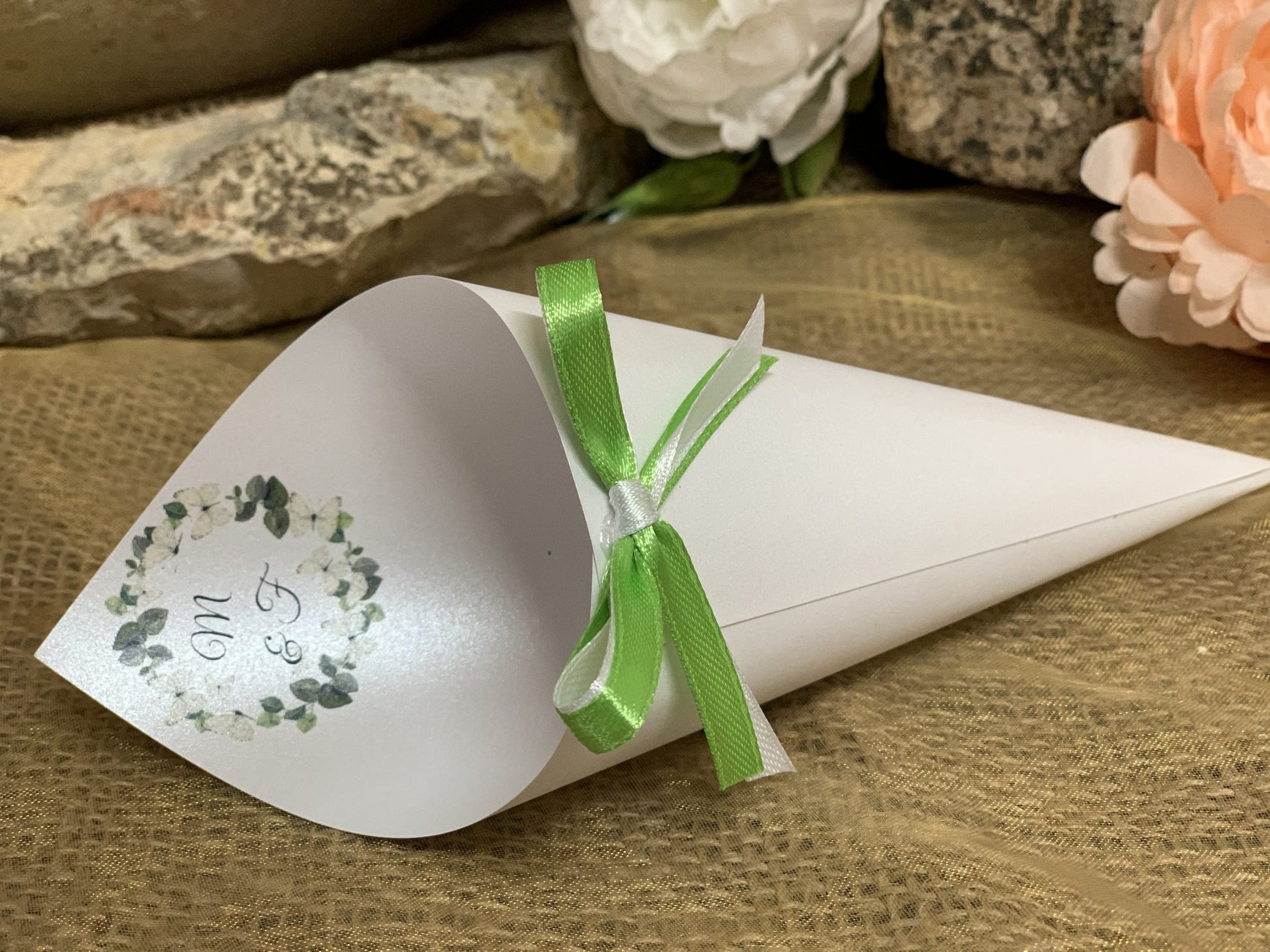 Cono Portariso personalizzato Farfalle Green 3