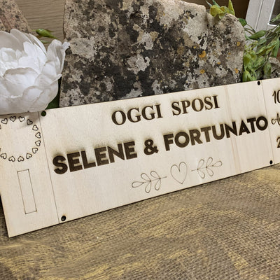 Targa Auto matrimonio personalizzata 2