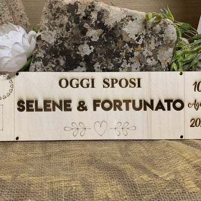 Targa Auto matrimonio personalizzata