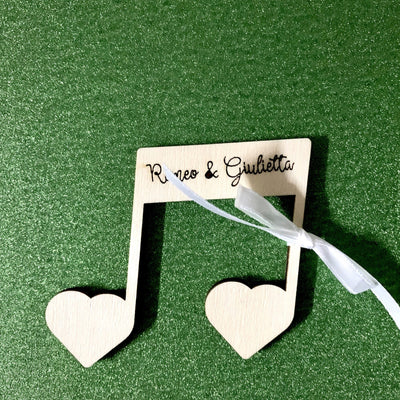 Segnaposto a tema musicale a forma di nota musicale Segnaposto 2