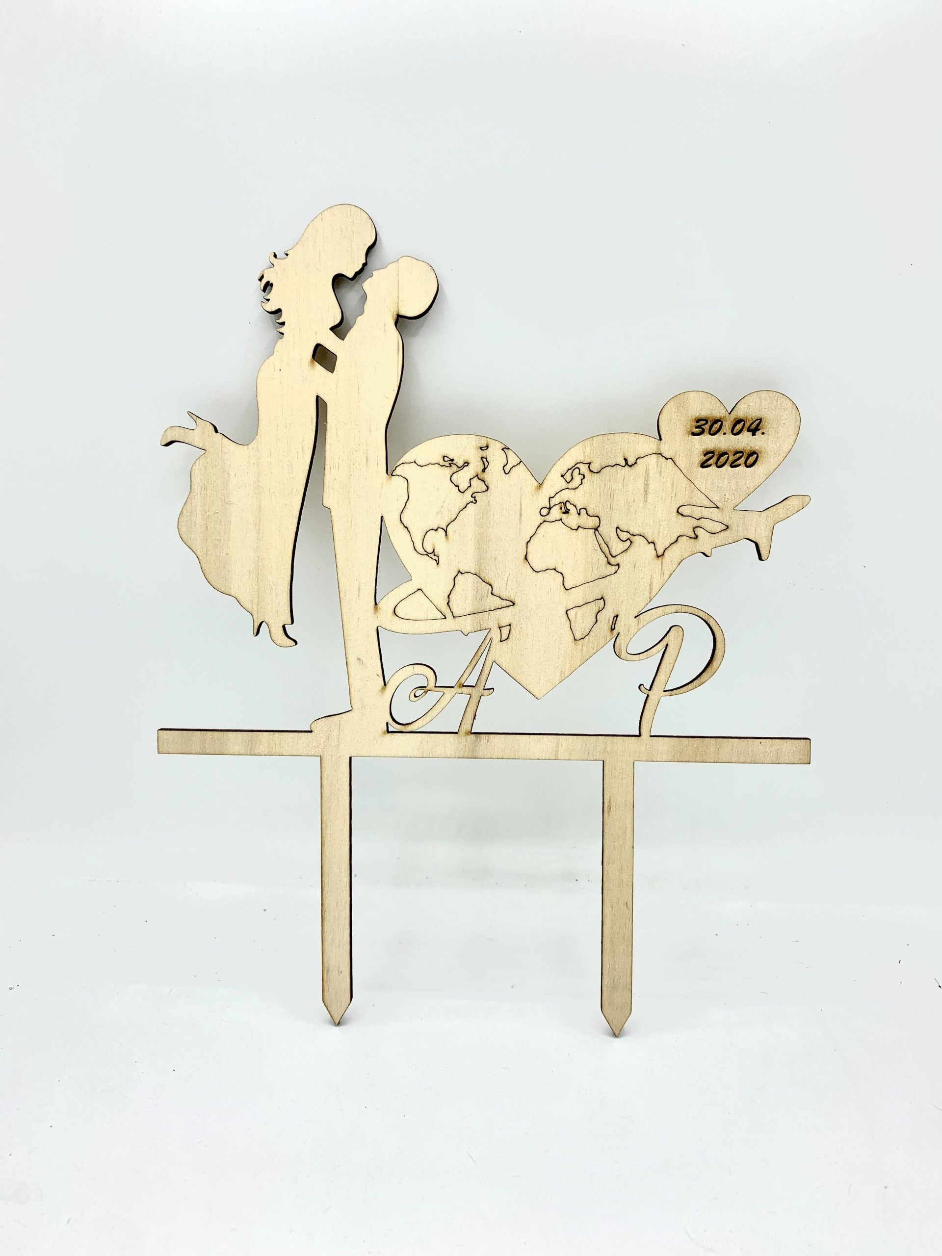 Cake topper sposi tema viaggio Idea's Cottage