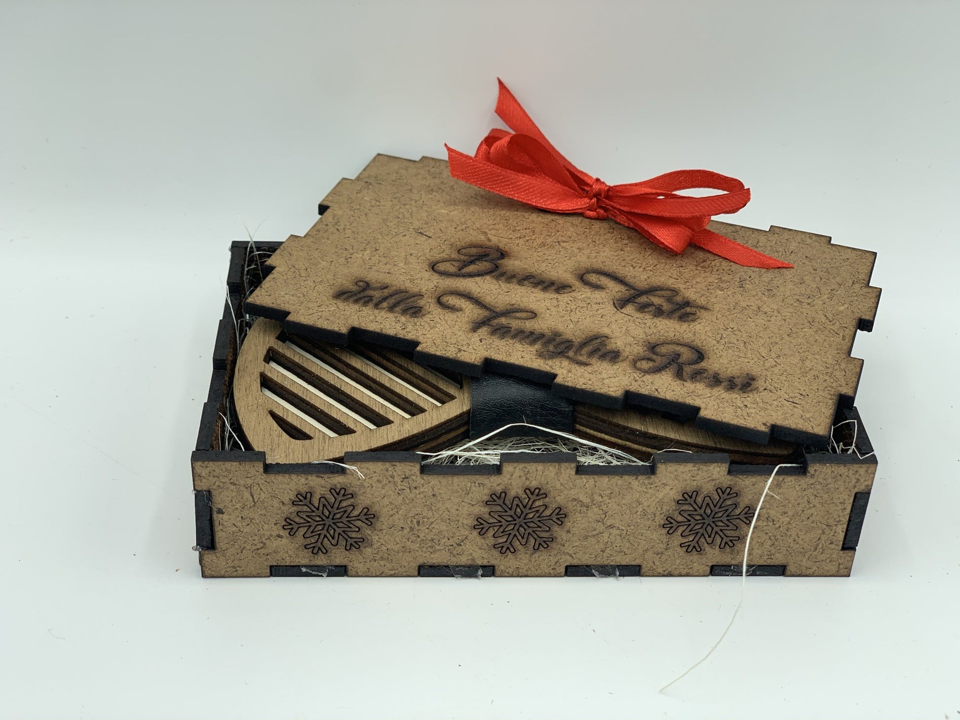 Papillon in legno Stile lineare con scatola regalo personalizzata Idea's Cottage