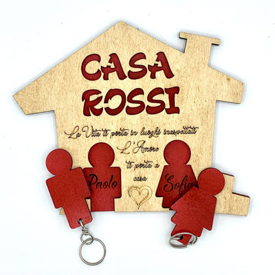Portachiavi in legno da parete personalizzato Lei e Lui Idea's Cottage