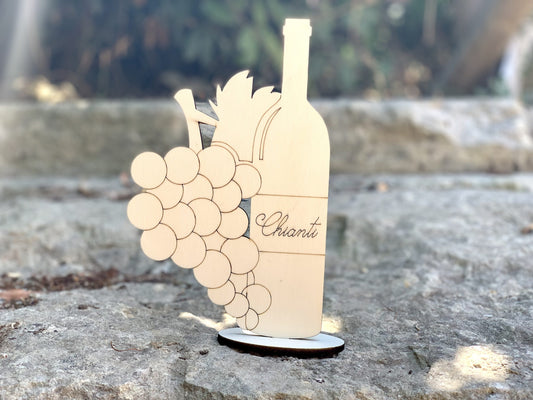 Segnatavolo Bottiglia tema vino