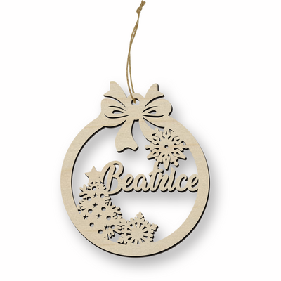 Addobbo Natalizio in legno personalizzabile ideale per l'albero di Natale Idea's Cottage