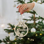 Addobbo Natalizio in legno personalizzabile ideale per l'albero di Natale Idea's Cottage