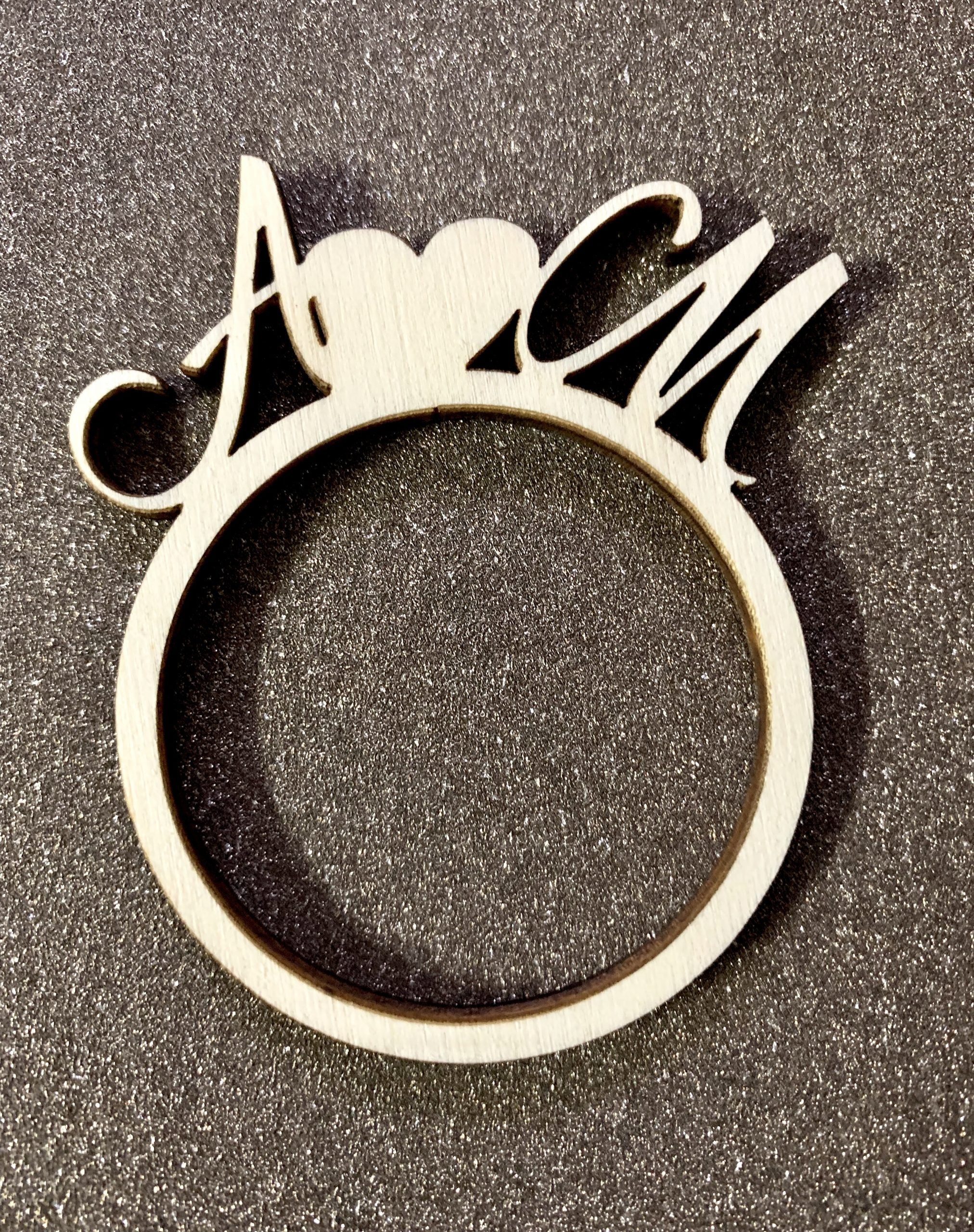 Anello portatovagliolo segnaposto per matrimonio iniziali Tutti i prodotti 1