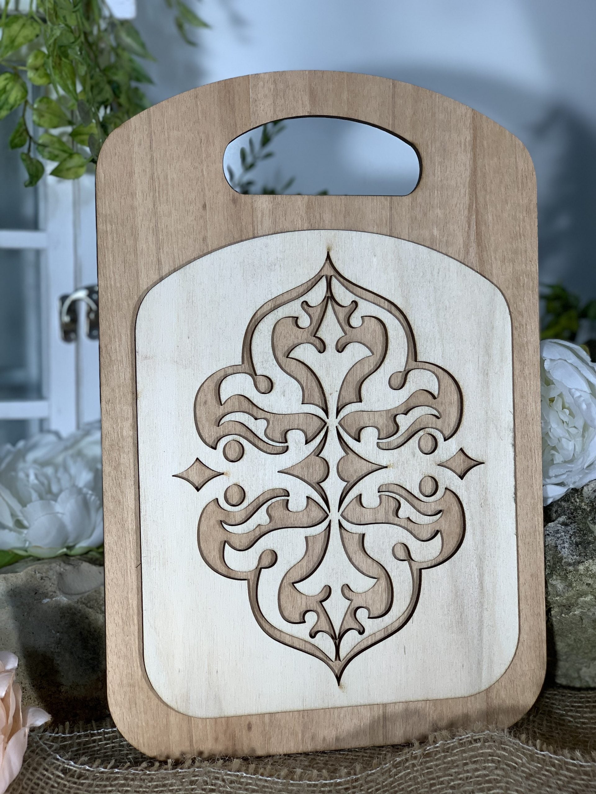 Bomboniera Tagliere design laser cut 2