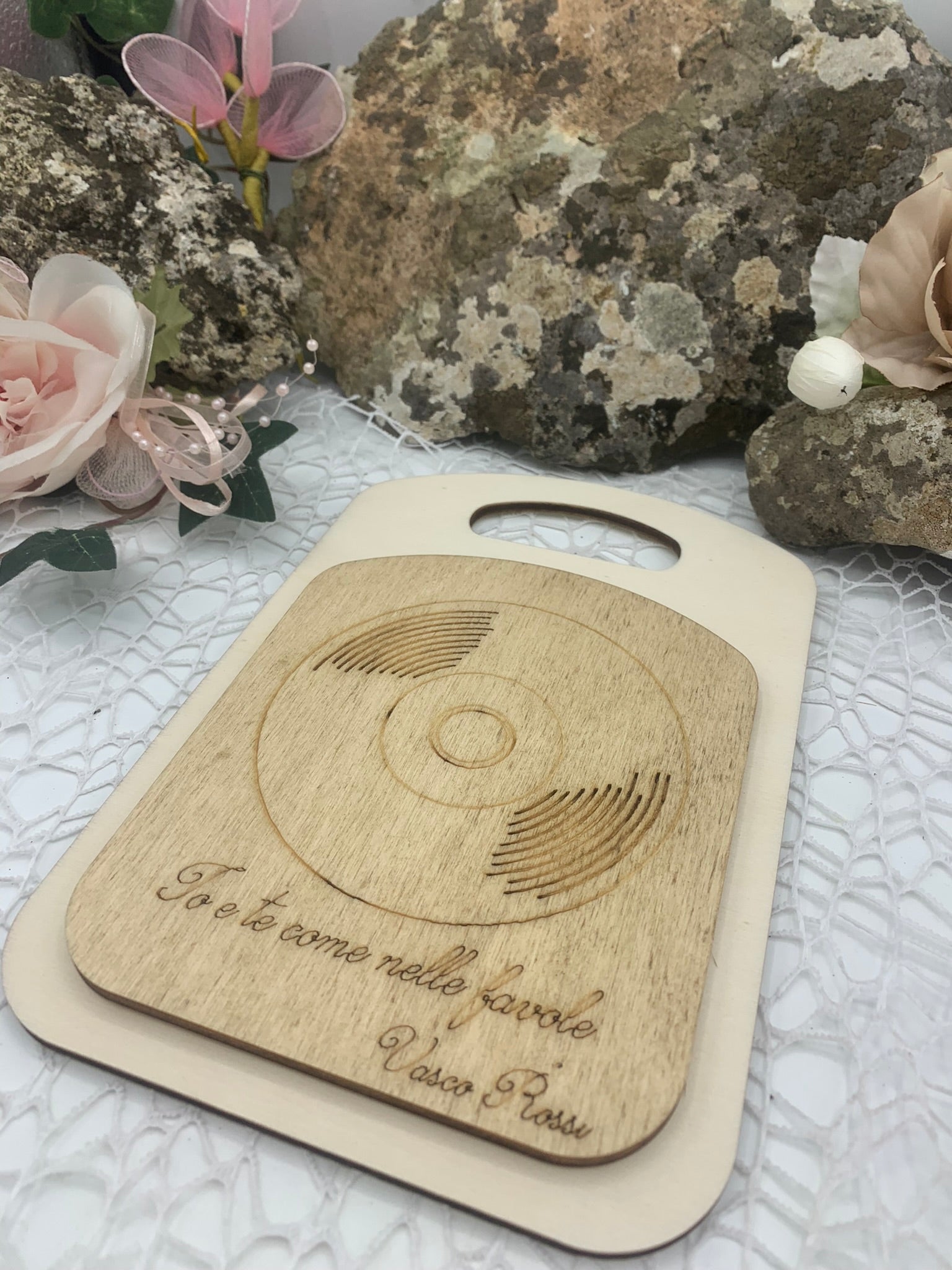 Bomboniera Tagliere vinile tema musica Idea's Cottage