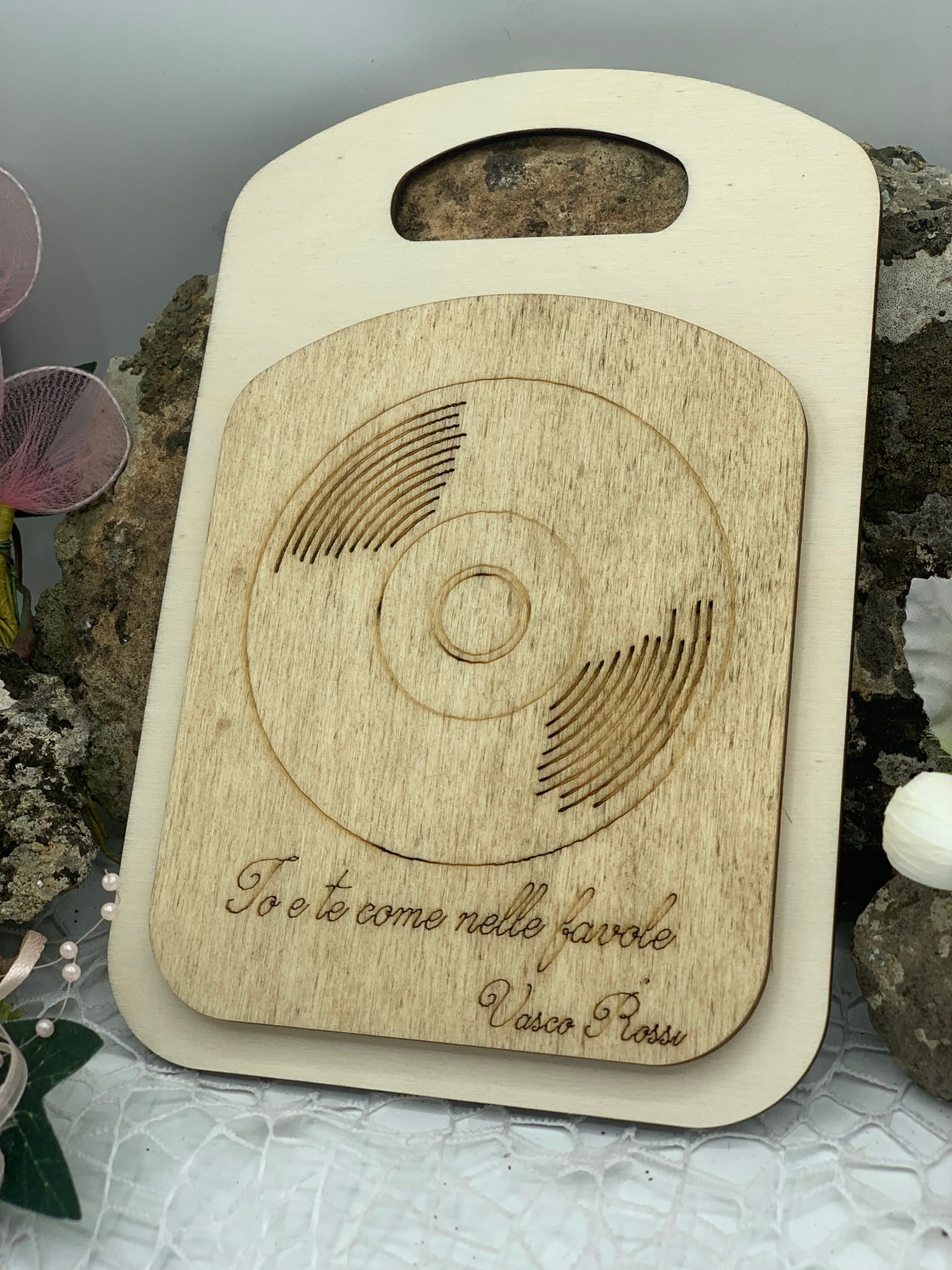 Bomboniera Tagliere vinile tema musica Idea's Cottage