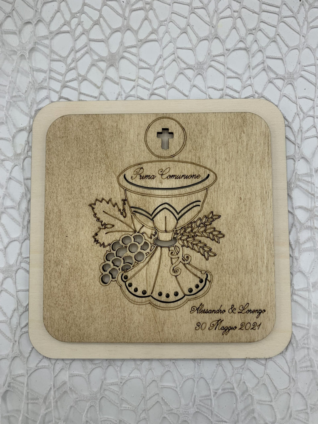 Bomboniera sottopentola Prima Comunione Calice Idea's Cottage