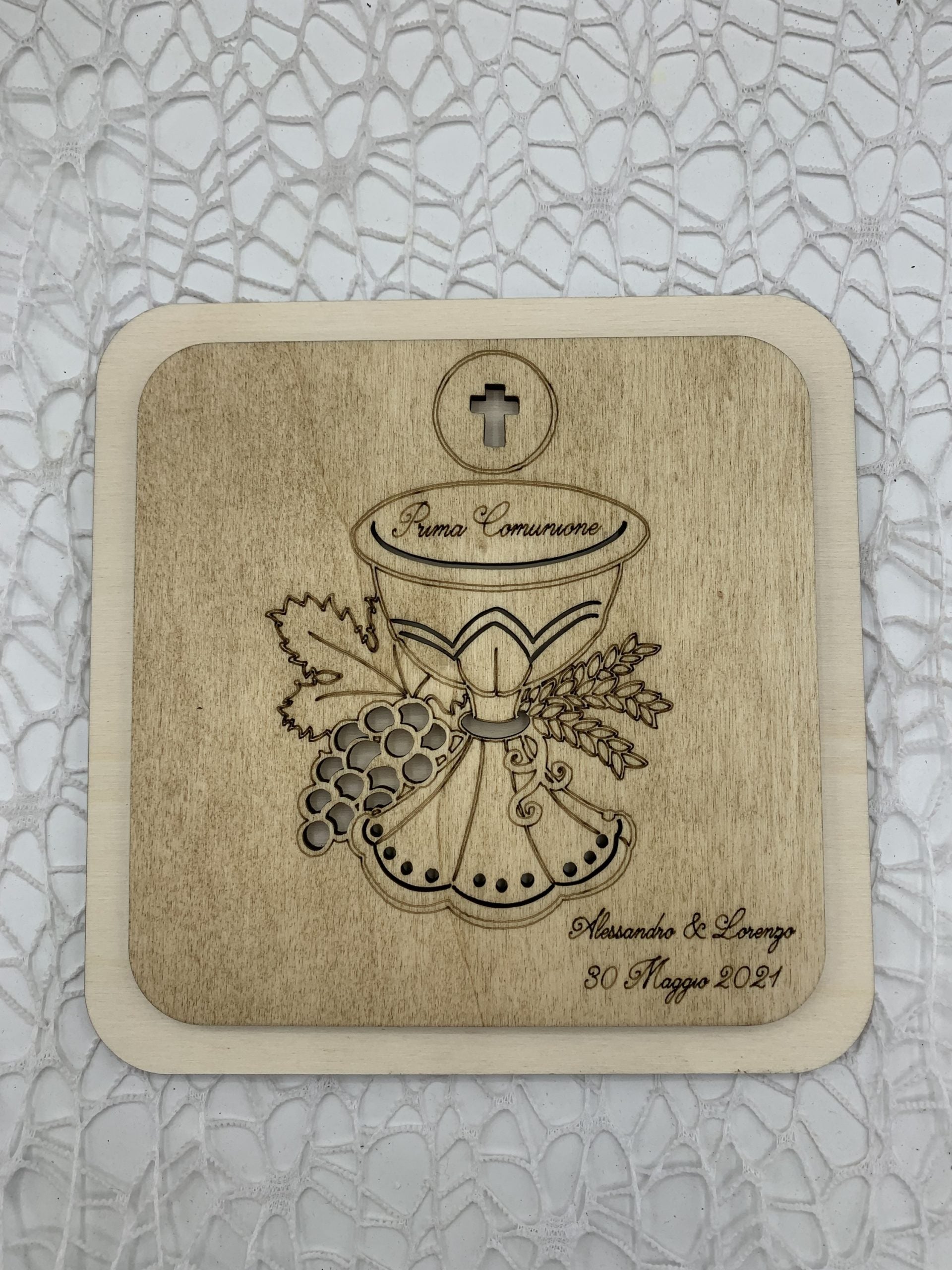 Bomboniera sottopentola Prima Comunione Calice Idea's Cottage