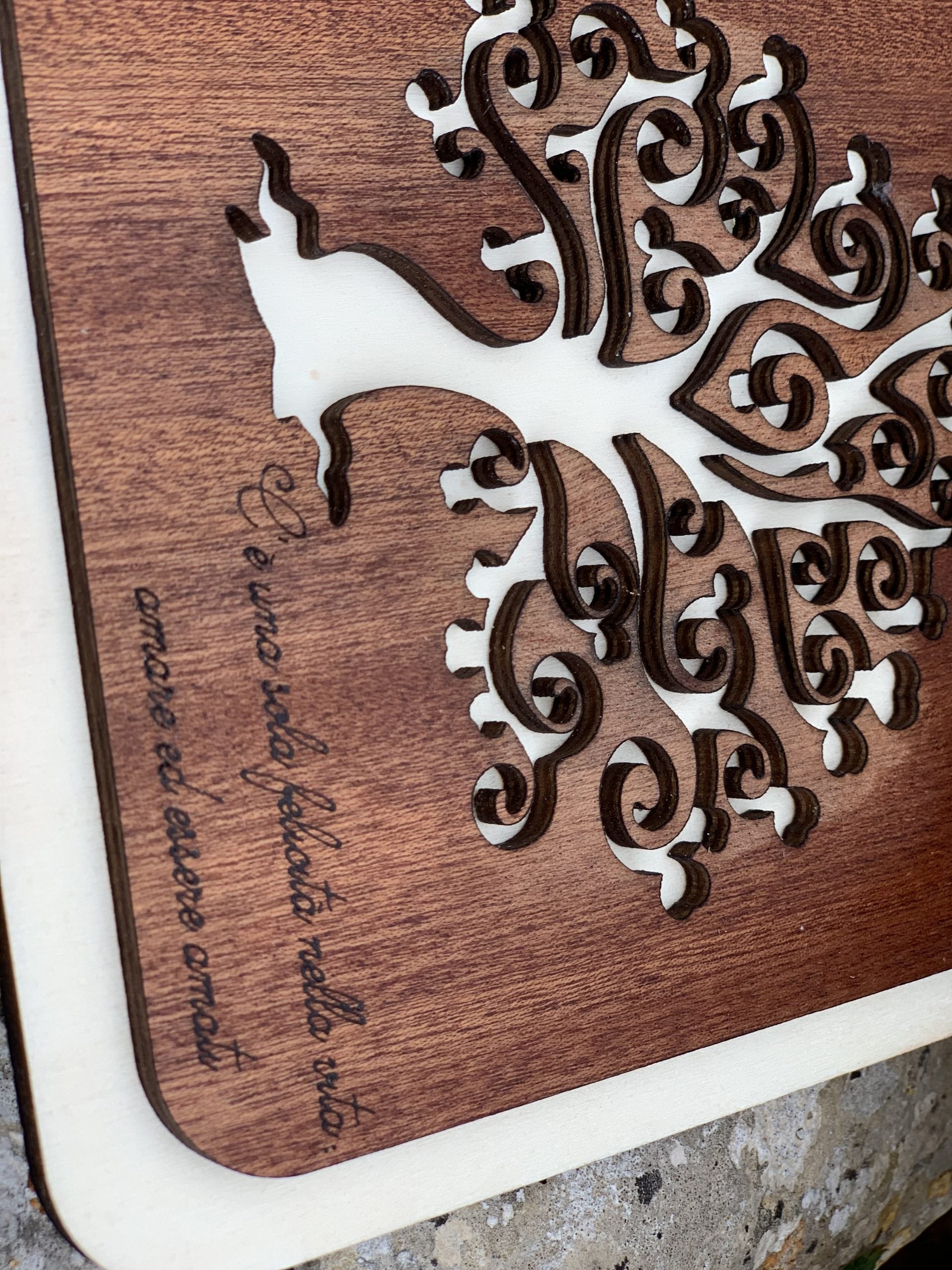 Bomboniera sottopentola albero della vita cuori 2