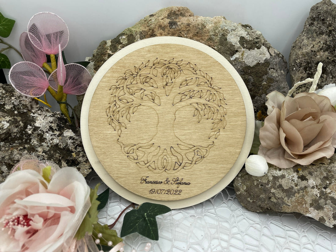 Bomboniera sottopentola albero della vita tondo Idea's Cottage