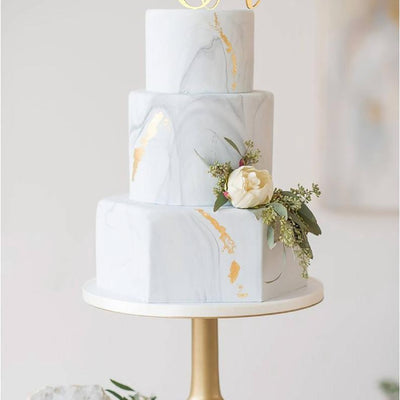 Cake Topper con iniziali in lettere in legno
