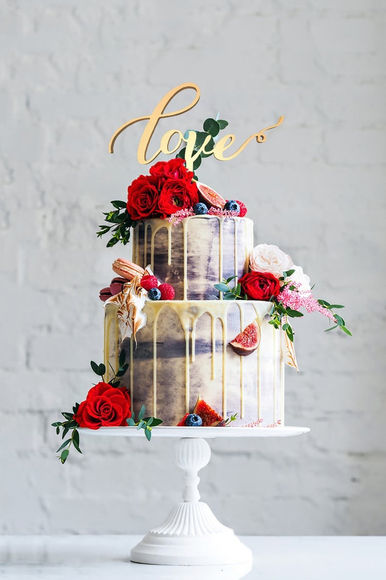 Cake Topper personalizzato, decorazioni, Wedding Cake Topper Love