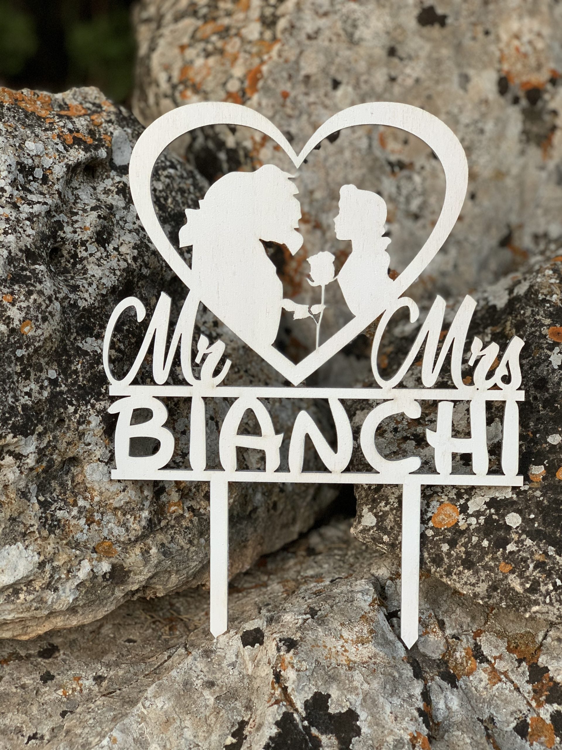 Cake topper la Bella e la Bestia Idea's Cottage