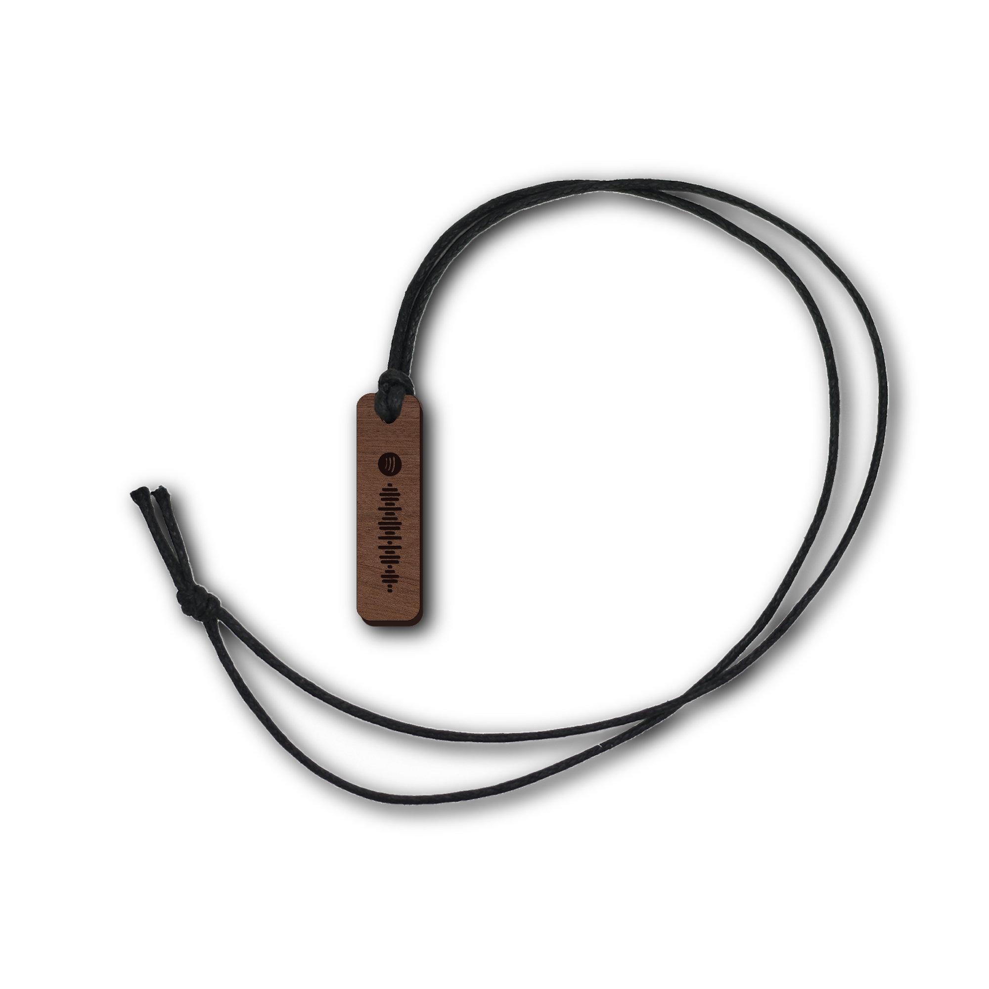 Collana con codice spotify personalizzata in legno scuro Idea's Cottage