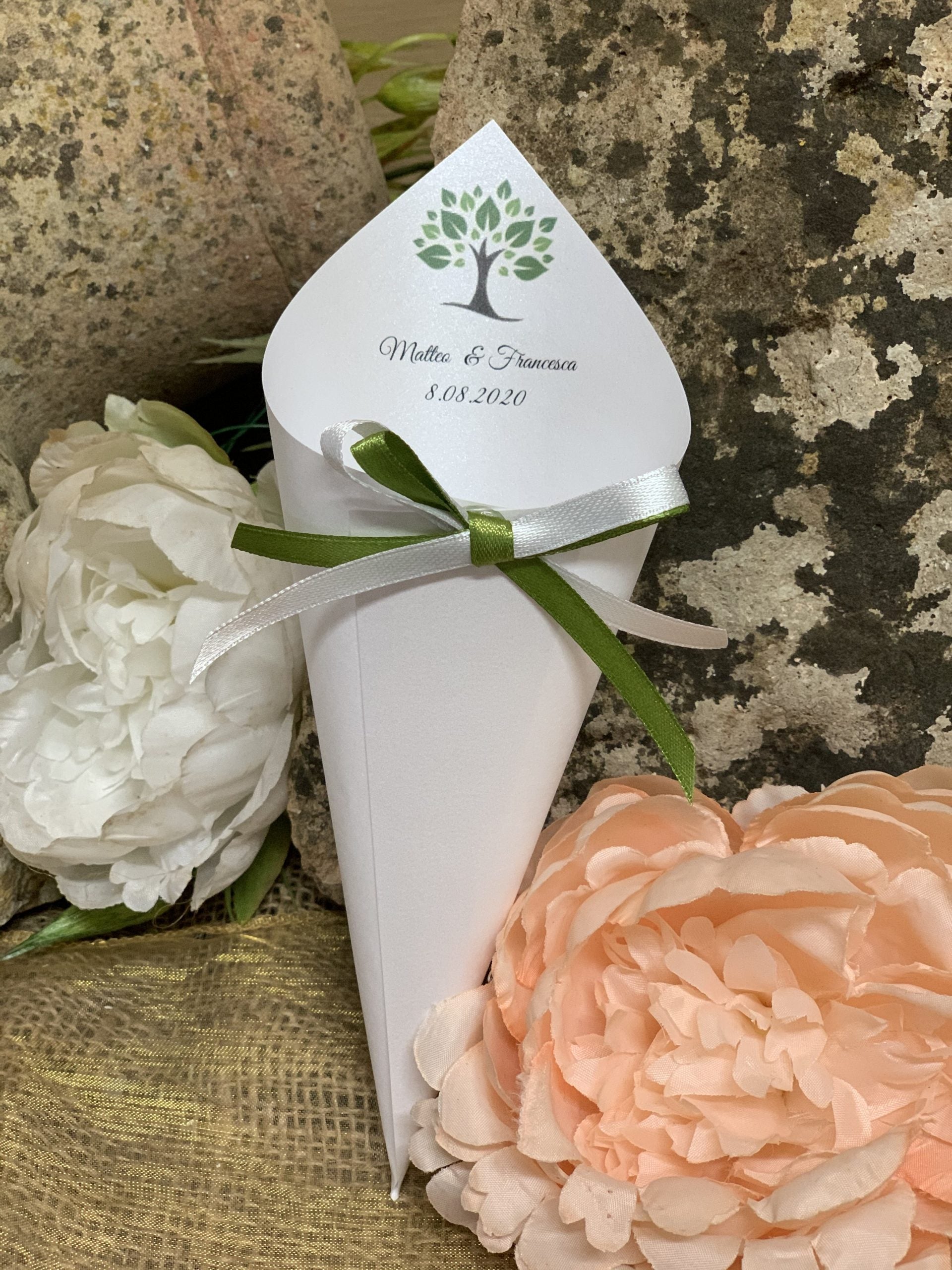 Cono Portariso Tema Albero della Vita Foglie