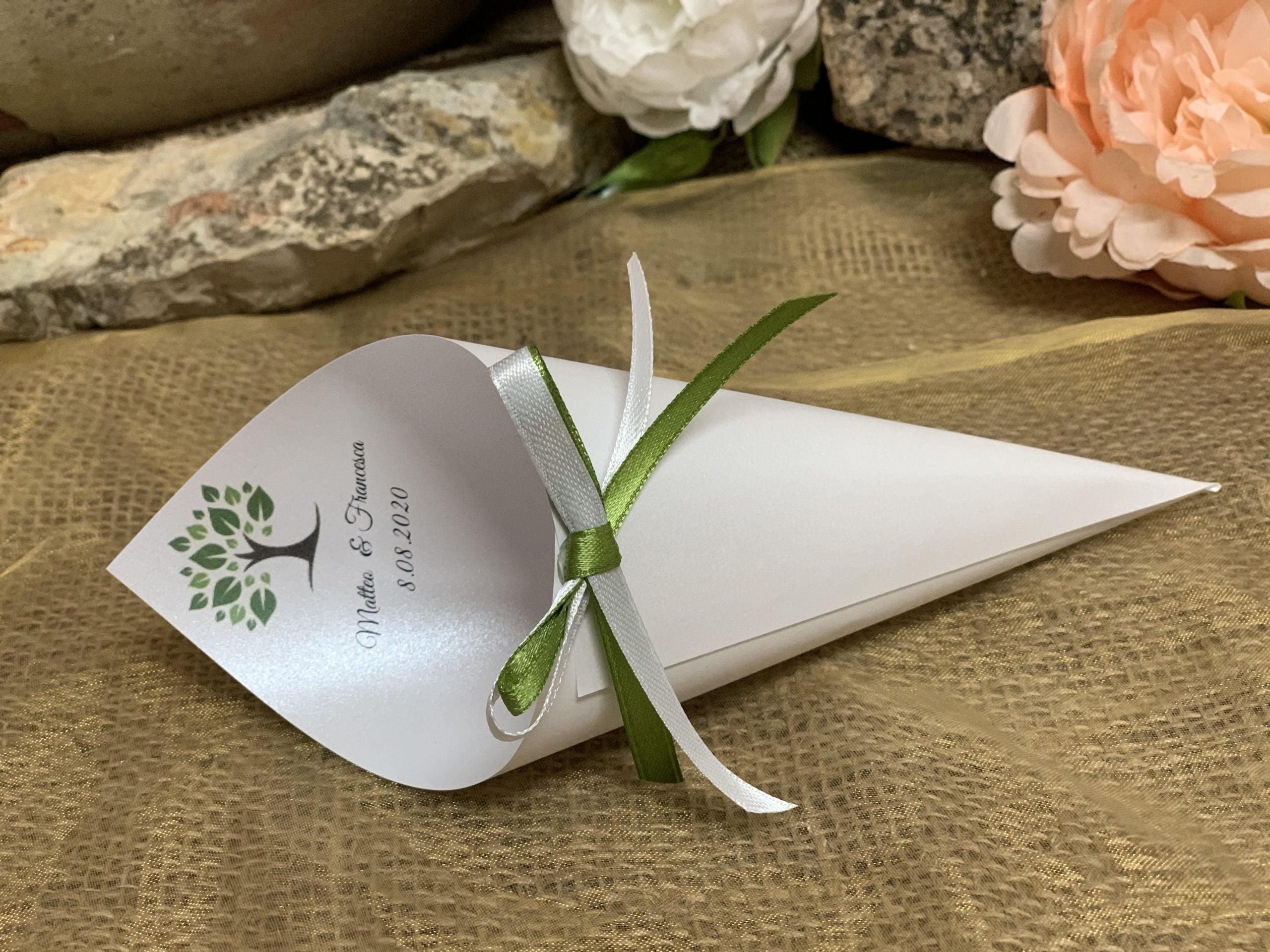 Cono Portariso Tema Albero della Vita Foglie 2