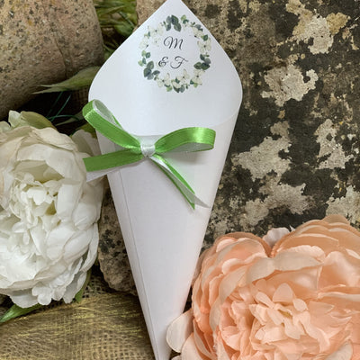Cono Portariso personalizzato Farfalle Green