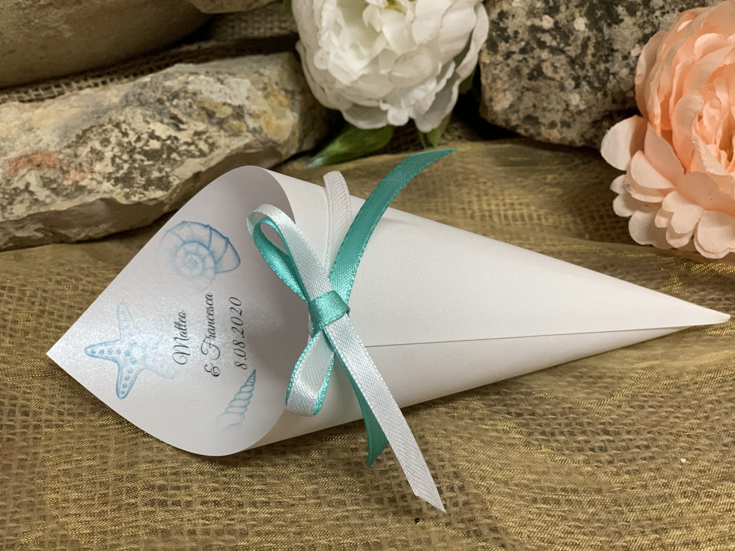 Cono Portariso personalizzato conchiglie tema Mare 3